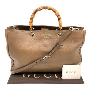 Gucci Brown Leather Laptop Bag